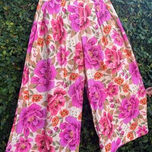 FARM Rio Floral Wide Leg Pants - new with tags